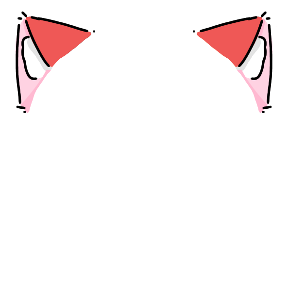 red cat ears Decoration